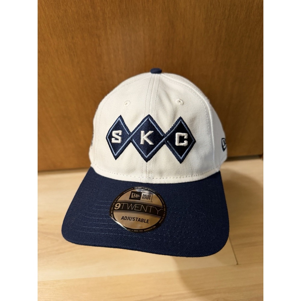 Men's New Era White Sporting Kansas City Jersey Hook 9TWENTY Adjustable Hat